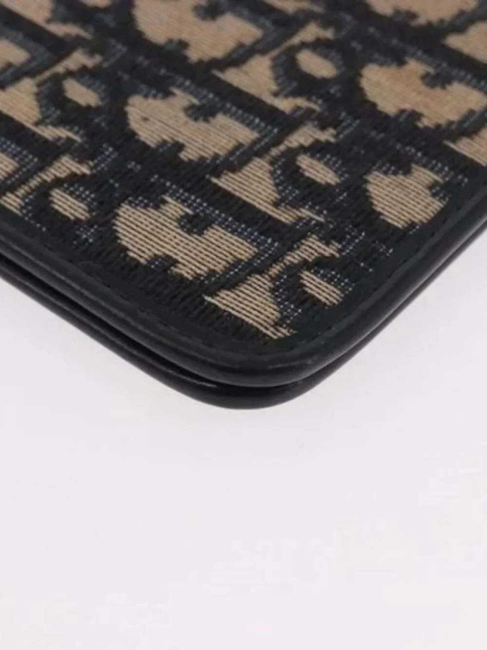 Christian Dior Trotter Canvas Passport Case Navy Auth 189387A